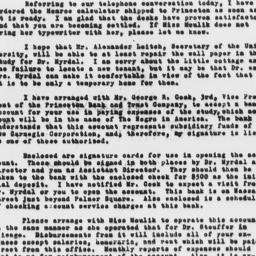 Letter from Robertson D. Wa...