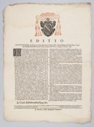 Editto Alessandro del Titolo de Santi Quattro Coronati della Santa Romana Chiesa...