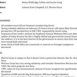 Minutes, 2014-02-04. Defens...