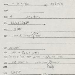 Eastern questionnaire, answ...