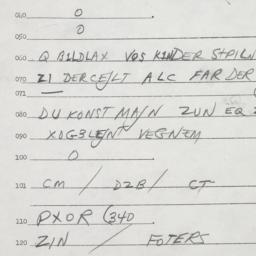 Eastern questionnaire, answ...