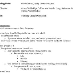 Minutes, 2013-11-12. Defens...