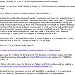 Announcements, 2013-02-26. ...