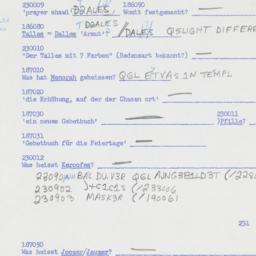 Western questionnaire, answ...