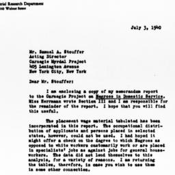 Letter from Gladys L. Palme...