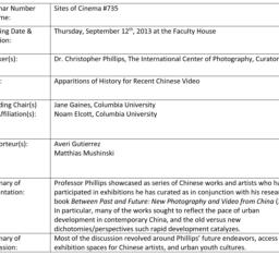 Minutes, 2013-09-12. Sites ...