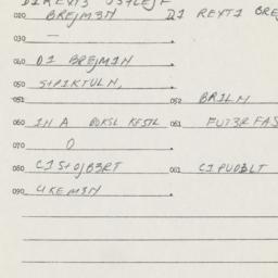 Eastern questionnaire, answ...