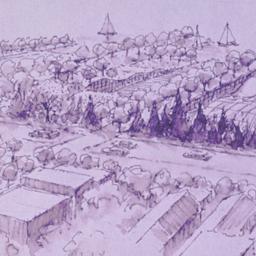 Aerial perspective drawing.