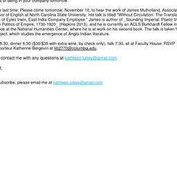 Announcements, 2016-11-10. ...