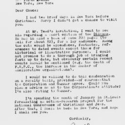Letter from Arnold M. Rose ...