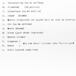 Outline of sections of &quo...