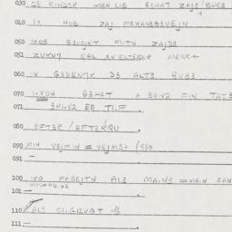 Eastern questionnaire, answ...