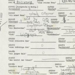 Western questionnaire, answ...
