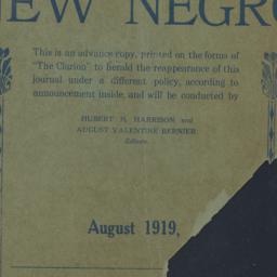The New Negro : Vol. 3. No....