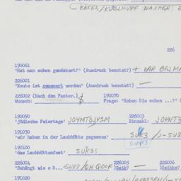 Western questionnaire, answ...