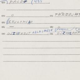 Eastern questionnaire, answ...
