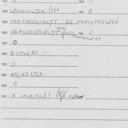 Eastern questionnaire, answ...