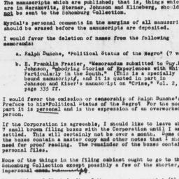 Memorandum from Arnold M. R...