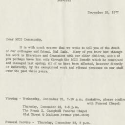 Letter to Manhattan Country...