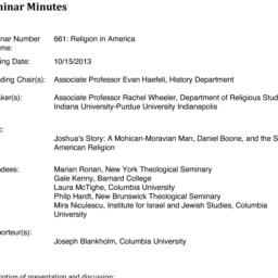 Minutes, 2013-10-15. Religi...