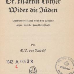 Dr. Martin Luther: Wider di...