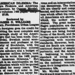 Review of AN AMERICAN DILEM...