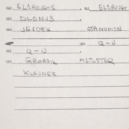 Eastern questionnaire, answ...