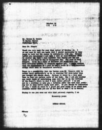 Letter from Gunnar Myrdal to Herman Somers, October 18, 1939