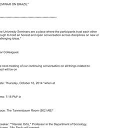Announcements, 2014-10-16. ...