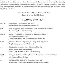 Schedules, Study of the Heb...