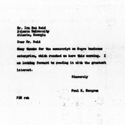 Letter from Paul H. Norgren...