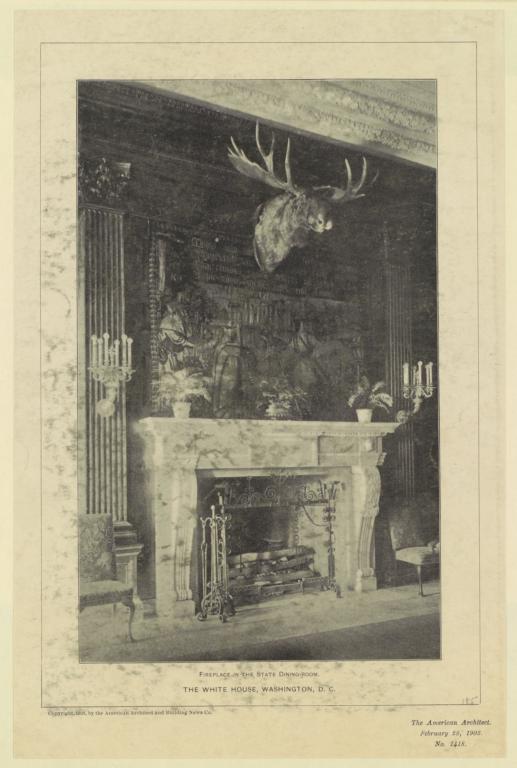 Fireplace in the State Dining-room. The White House, Washington, D. C.