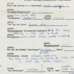 Western questionnaire, answ...