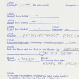 Western questionnaire, answ...