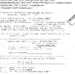 Announcements, 2004-03-17. ...