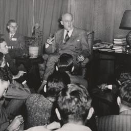 Reinhold Niebuhr with students