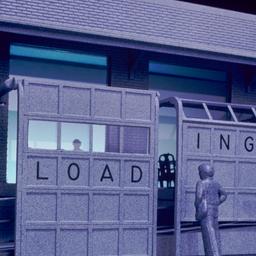 Model, detail of loading do...