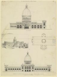 Design of Illinois State Building, Columbian World's Fair, Chicago. W. W. Boyington & Co., Architects
