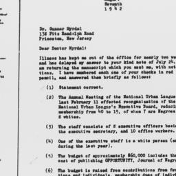 Letter from Lester B. Grang...