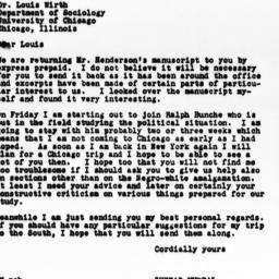 Letter from Gunnar Myrdal t...
