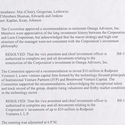 Investment Committee Meeting