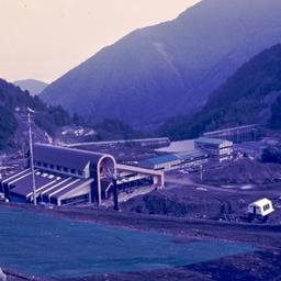 Construction view, ski runs.