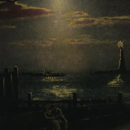Night Scene. New York Harbor.