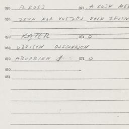 Eastern questionnaire, answ...
