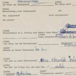 Western questionnaire, answ...