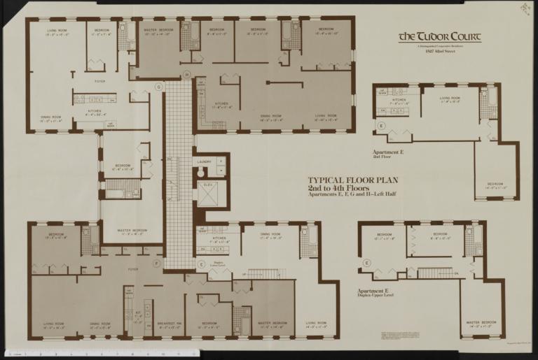 Tudor Court, 1527 42 Street, Typical Floor Plan 2nd To 4th