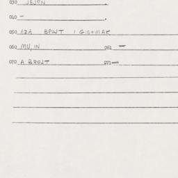 Eastern questionnaire, answ...