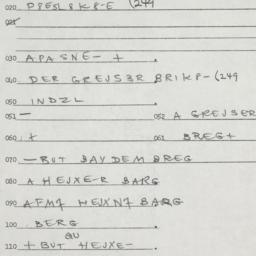 Eastern questionnaire, answ...