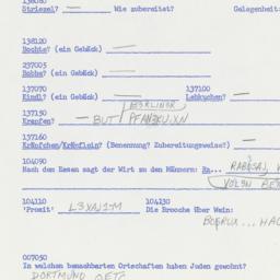 Western questionnaire, answ...
