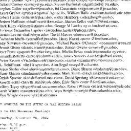 Announcements, 2002-11-20. ...